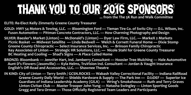 2016 5K Sponsors